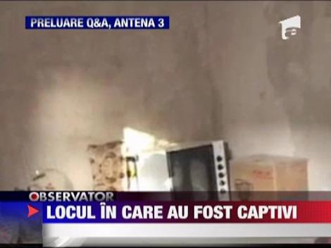 Imagini din locul in care au fost tinuti captivi cei trei romani rapiti in Irak