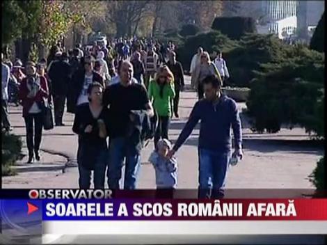 Soarele a scos romanii afara