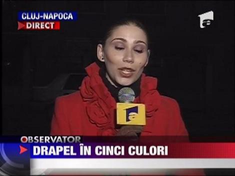 Drapel in cinci culori la Alba Iulia