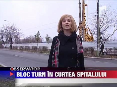 Bloc turn in curtea spitalului CFR 2