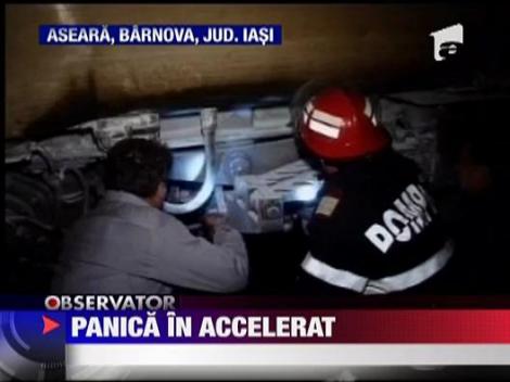 Panica in tren! Incendiu in acceleratul Iasi-Galati