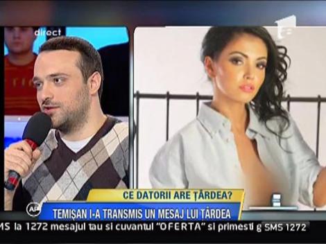 Temisan are un mesaj foarte clar pentru Andrei Tardea