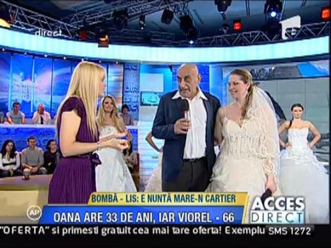 Oana Lis in rochie de mireasa, admirata de Viorel