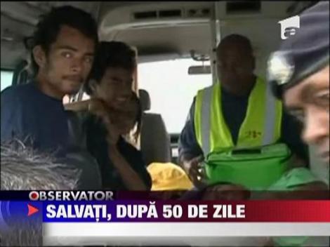 Gasiti in viata dupa ce au plutit 50 de zile in deriva