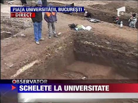 Peste 40 de schelete umane, descoperite la Universitate