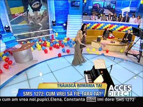 Andreea Marin a cantat la pian, in direct