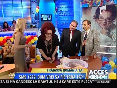 Stela Popescu impleteste covrigi cu mac si sare