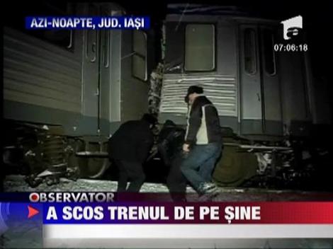 Un tren cu cateva zeci de oameni a deraiat