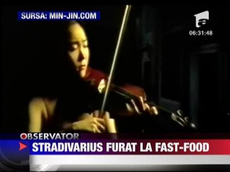 Stradivarius furat la fast-food