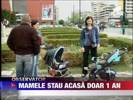 Din 2011, mamele nu mai stau acasa doi ani cu copiii