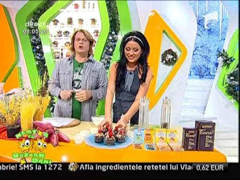 Briose cu cacao si visine