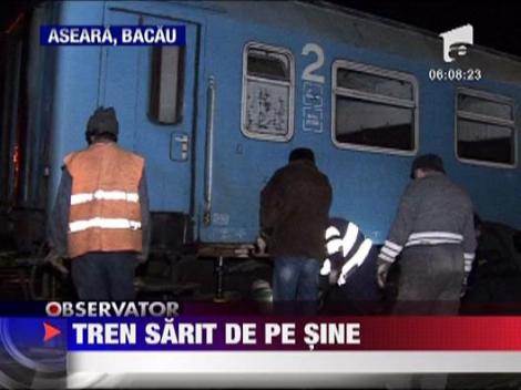 Un tren personal a deraiat in gara din Bacau
