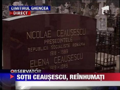 Ramasitele lui Nicolae si ale Elenei Ceausescu au fost inhumate