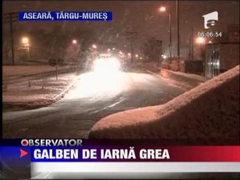 Codul galben de ninsoare in toata tara