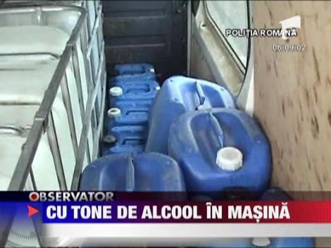 Barbat retinut pentru transport ilegal de alcool