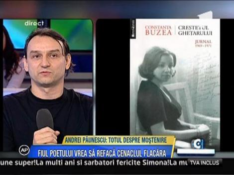 Andrei Paunescu: "Nu cred ca se poate reface Cenaclul Flacara"