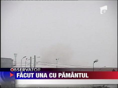 Turn demolat prin implozie la Rafinaria Petrobrazi