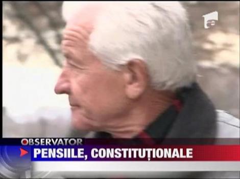 Legea pensiilor este constitutionala