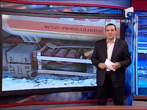 Cisterna rasturnata in localitatea Moara