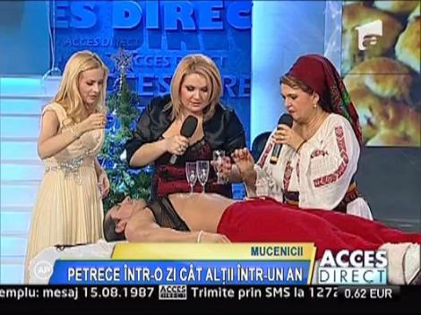 Mucenicii de pe 9 Martie - piramida de pahare ridicata pe trupul barbatilor