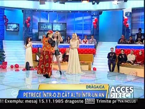 De Sanziene, Monica Anghel ii ghiceste viitorul Andreei Balan si invata pasi de samba