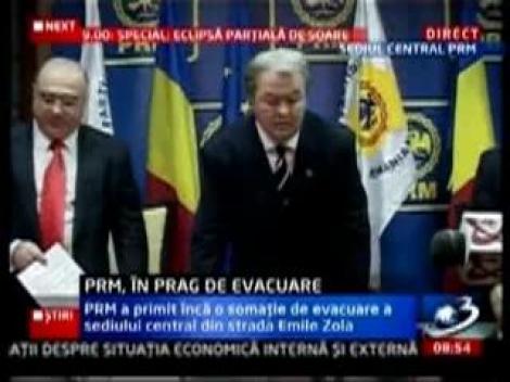 Evacuare cu scandal la sediul PRM