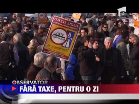 Grecia, fara taxe de autostrada pentru o zi