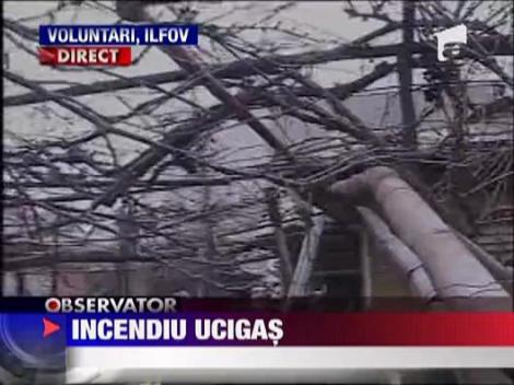Incendiu devastator in Voluntari
