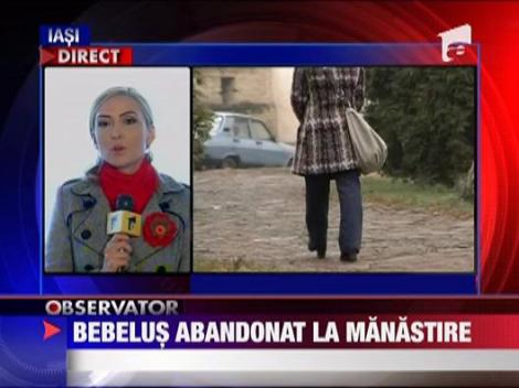 Bebelus abandonat in fata unei manastiri in Iasi