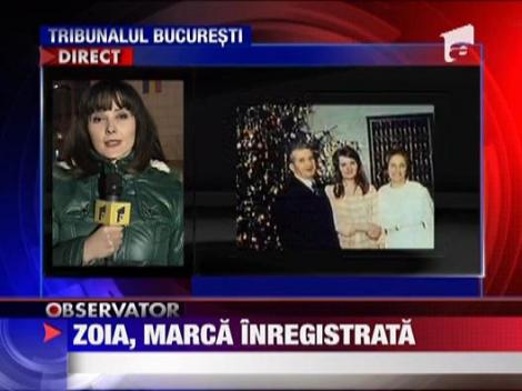 Zoia Ceausescu, marca inregistrata