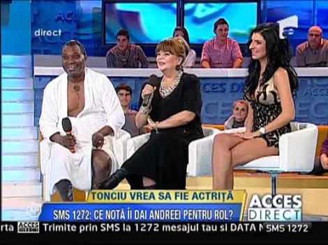 Andreea Tonciu joaca scena din "Narcisa salbatica" in care a aparut Bianca