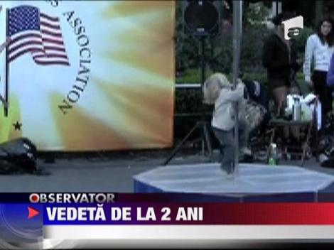 Cel mai tanar dansator la bara are 2 ani!