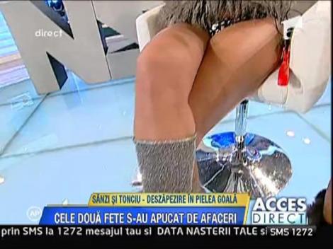 Sanziana Buruiana si Andreea Tonciu, deszapezire in bikini