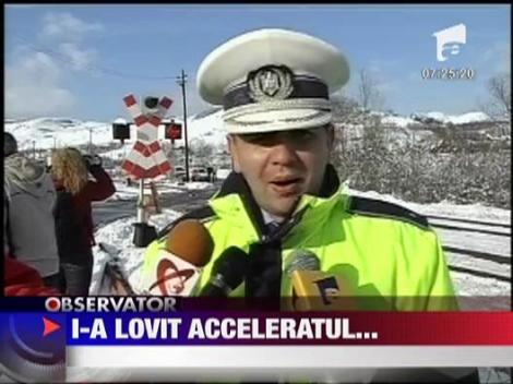 Masina lovita de tren in Salaj