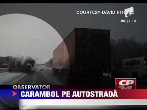 Accident in lant pe o autostrada din Toronto
