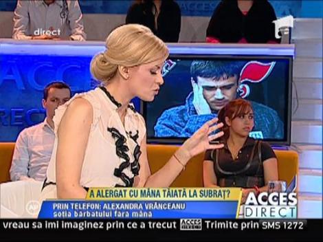 Sotia barbatului ramas fara brat il incurajeaza maxim