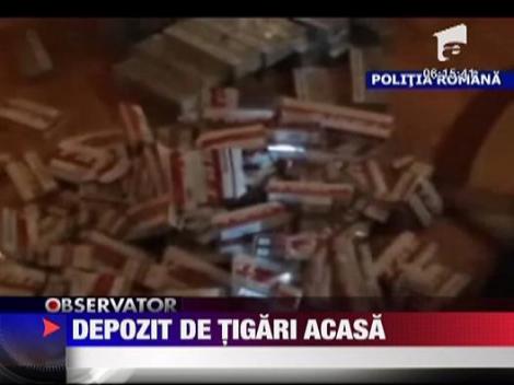 Depozit de tigari in casa unui tanar din Caras Severin