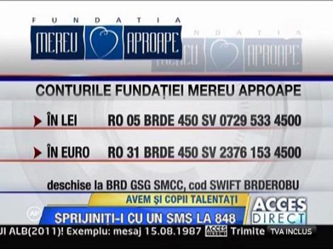 Avem si copii talentati. Sprijiniti-i cu un SMS la 848