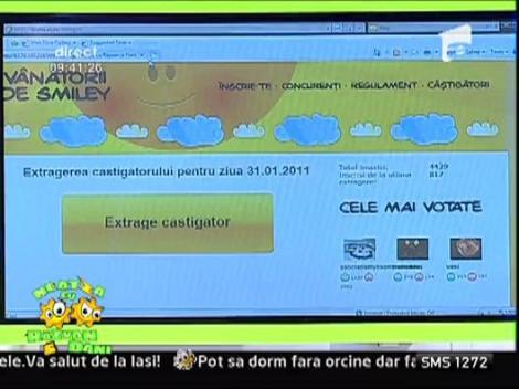 Castigatorul concursului " Vanatorii de smiley-uri"  31.01.2011