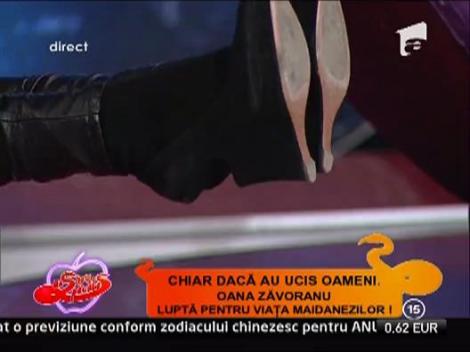 Oana Zavoranu, cu pantofi "de la Regele Soare"