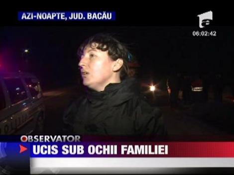 Batran spulberat de o masina sub ochii familiei