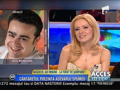 Adrian Minune - a furat o sticla de sampanie?