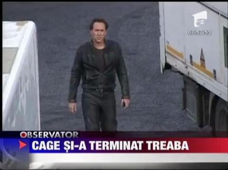Nicholas Cage si-a terminat treaba in Romania