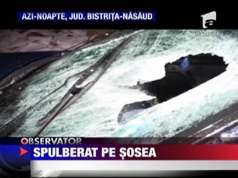 Spulberat pentru ca a traversat neregulamentar soseaua