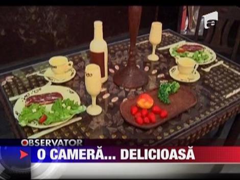 Camera de 17 metri patrati, din ciocolata