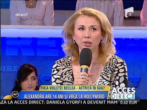 Fiica Violetei Beclea, Alexandra, vrea sa ajunga la Hollywood