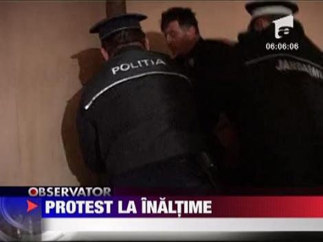 Protest la inaltime in Bistrita Nasaud