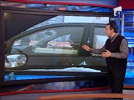 Poza zilei din trafic! Cu scara la volan