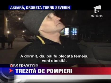 O femeie din Drobeta Turnu Severin a fost trezita de pompieri