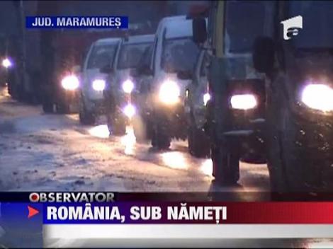 Mai multe drumuri nationale sunt inchise din cauza viscolului